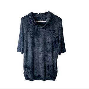 Coin 1804 Small Black Tie Dye Cowl Neck Sweater‎